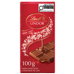 Lindt LINDOR Barre de chocolat au lait, 100 Grams
