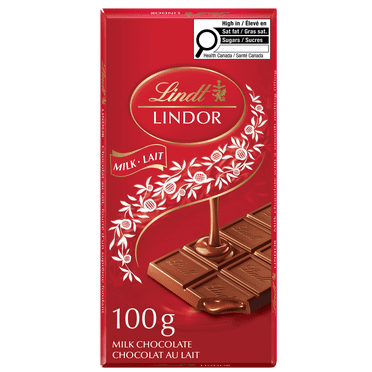 Chocolat au lait LINDOR de Lindt – Barre (100 g)