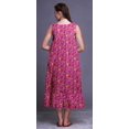 thumbnail image 4 of Bimba Nuisettes Mi-Mollet en Coton à Imprimé Floral Rose Fuchsia Libellule Artistique pour Femmes Robe de Nuit Medium, 4 of 6