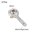 thumbnail image 3 of Unique Bargains Lot de 2 Roulements d'Extrémité de Tige Sphérique POS5, Alésage de 5 mm, Roulement d'Articulation Auto-Lubrifié, Filetage Mâle Main Droite M5x0.8, 3 of 6