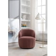 thumbnail image 2 of KOSSMAI Soft Upholstered Teddy Fabric Small Size Swivel Accent Chair For Living Room, Bedroom, Study Room, 2 of 5
