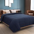 thumbnail image 1 of PiccoCasa Soft Lightweight Down Alternative Comforter, Navy Blue, Twin, 1 of 7
