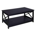 thumbnail image 1 of Pemberly Row Table Basse Moderne avec Tablette, Fini Bois Noir, 1 of 5