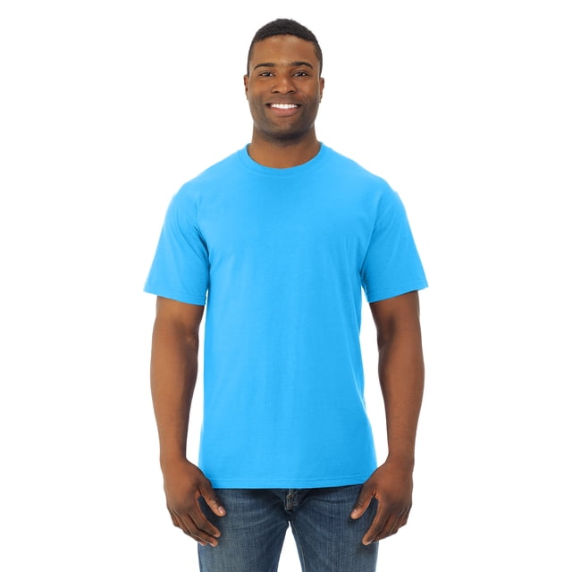 Fruit Of The Loom T-Shirt à Col Rond à Manches Courtes en Coton HD pour Hommes, 5TG, Bleu Pacifique