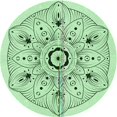thumbnail image 1 of Ahgly Tapis Rond Lavable en Machine Intérieur Transitionnel Vert Menthe, 3 Pieds Rond, 1 of 7
