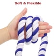 thumbnail image 4 of Unique Bargains 1Inch x 10Feet Natural Twisted Cotton Rope 3 Strand Tug of War Rope with Sealing Tape Blue White, 4 of 6