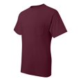 thumbnail image 4 of Hanes Beefy-T Men`s Pocket T-Shirt, S, Maroon, 4 of 5