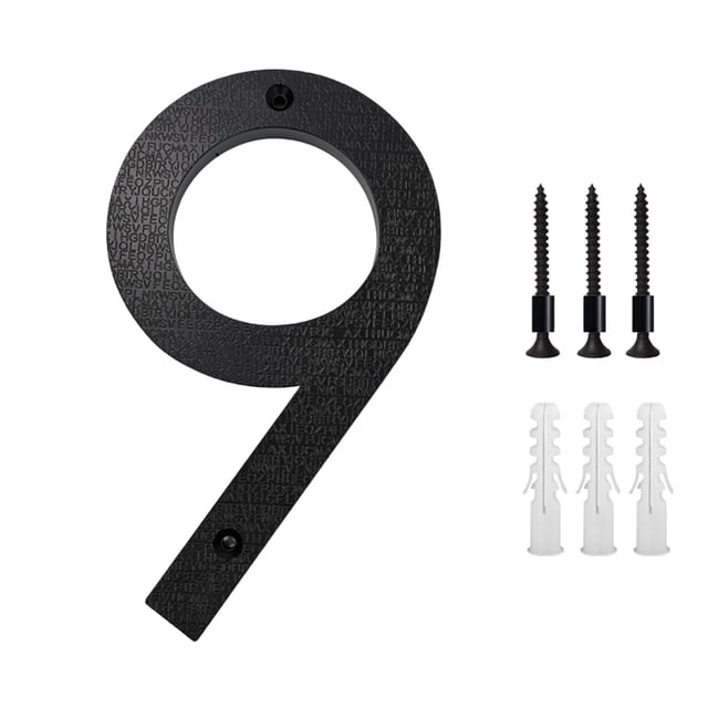 EGNMCR 5 Inch Modern Metal House Numbers Black Door Number House Address Letters And Numbers For Outside Signs Door number sign