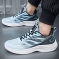 thumbnail image 2 of WEAIXIMIUNG Mens White Sneakers Men Sports Shoes Fashionable New Pattern Minimalist Color Blocking Mesh Breathable Comfortable and Casual Shoes for All Seasons, 2 of 9