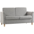 thumbnail image 1 of HOMCOM 56" Loveseat Sofa with Armrests and Wooden Legs for Living Room, 1 of 9
