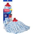 thumbnail image 1 of Vileda SuperMop 100% Microfibre Mop Head | Remove Bacteria with just Water | Reusable and Machine Washable Refill, 1 of 6