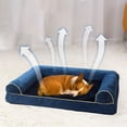 thumbnail image 4 of FoamAvailable In All SeasonsDog KennelSquare Pet KennelBreathable Pet BedSummer CoolWinter Protection Warm Sofa, 4 of 8