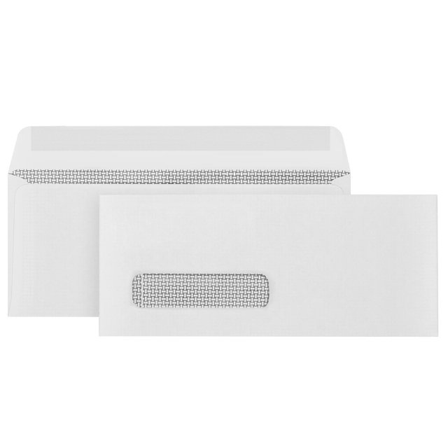 500#9 Single Window Security Envelopes, Thick Gummed Seal, Designed for Secure Mailing of Payroll Checks, QuickBooks Invoices, Return Mail, and Business Statem