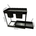 thumbnail image 2 of Under Sink Organizers and Storage,Pull Out under Sink Organizer with Sliding Drawer for Kitchen and Bathroom 2 Tier Multi Purpose Sink Organizers Storage,Plastic Storage Drawers, 2 of 6
