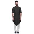 thumbnail image 3 of Atasi Kurta Asymétrique Chemise Décontractée Boutonnée Coton Kurta Décontractée Homme, 3 of 5