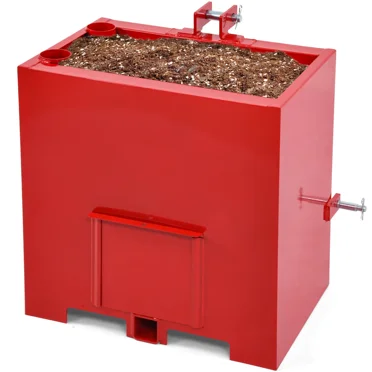 DEXTRUS 3 Point Tractor Ballast Box, Category 1 Hitch, 800 lbs Capacity, Rear Ballast with 2" Receiver Hitch for Tractors, Red