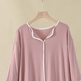 thumbnail image 4 of Amzcrzy Chemise de Nuit Grande Taille pour Femmes Manches Courtes Chemises de Nuit en Dentelle Robe de Nuit Boutonnée Robe de Pyjama Décontractée m-4TG, 4 of 4