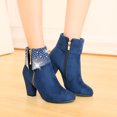 thumbnail image 1 of Bottes Courtes à Talons Hauts en Strass Bottes de Mariage pour Femmes, 1 of 9