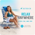 thumbnail image 2 of Ostrich Chaise de Plage Sud, Fauteuil Inclinable de Camping Extérieur Portable pour Piscine avec Sangle de Transport, Rayé, 2 of 13