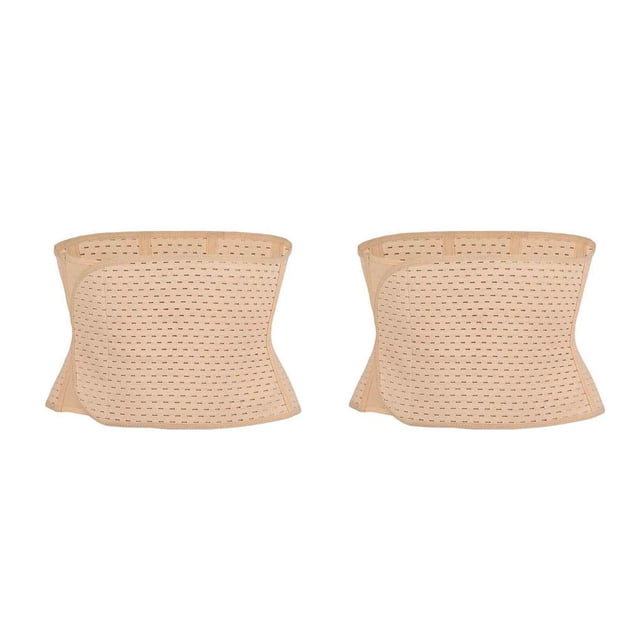 kurtrusly BEST POSTPARTUM POST NATAL MATERNITY ABDOMINAL STOMACH BELLY RECOVERY BELT BAND Beige 2Set