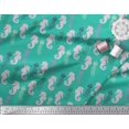 thumbnail image 3 of Soimoi Poly Crepe Fabric Jellyfish & Seahorse Ocean Print Fabric by Yard 52 Inch Wide, 3 of 3