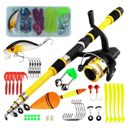 Fishing Rod Telescopic Rods with Reel 6ft Fiberglass Portable Casting Setup for Outdoor Angling and Sea