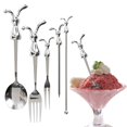 thumbnail image 1 of Stainless Fruit Forks Creative Design Dessert Utensils For Kids Cake Snack Serving Tools With Ergonomic Handle Dishwasher Home Kitchen Accessories, 1 of 9
