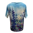 thumbnail image 3 of Grande Taille Femme Manches Courtes Imprimé Col en V Hauts Tee T-Shirt Blouse, 3 of 5