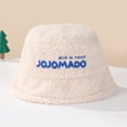 thumbnail image 3 of Plush Balls Ears Decor Fleece Lining Solid Color Ear Protection Baby Beanie Winter Infant Cartoon Shape Bucket Hat Scarf Cap, 3 of 10