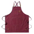 thumbnail image 1 of Work Apron Thick Sleeveless Breathable Unisex Multi-pockets Storage Cotton Cross Back Kitchen Apron for Home, 1 of 9