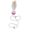thumbnail image 1 of Cat Bell Ball Hanging: Fake Feather Kitten Teaser Toy Cat Chasing Toy for Indoor, 1 of 3