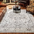 thumbnail image 2 of SIXHOME 8'x10' Area Rugs for Living Room Washable Rug Vintage Medallion Living Room Rug Distressed Soft Carpet Large Area Rugs for Bedroom Dinning Room Office Indoor Retro Home Decor Light Gray, 2 of 5