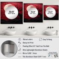 thumbnail image 4 of Designart "Radiant Ruby Red Moon" moon Square Mirror Wall Decor Astronomy - Large Red Square Bathroom Mirror - Square Printed Wall Mirror Art, 4 of 5