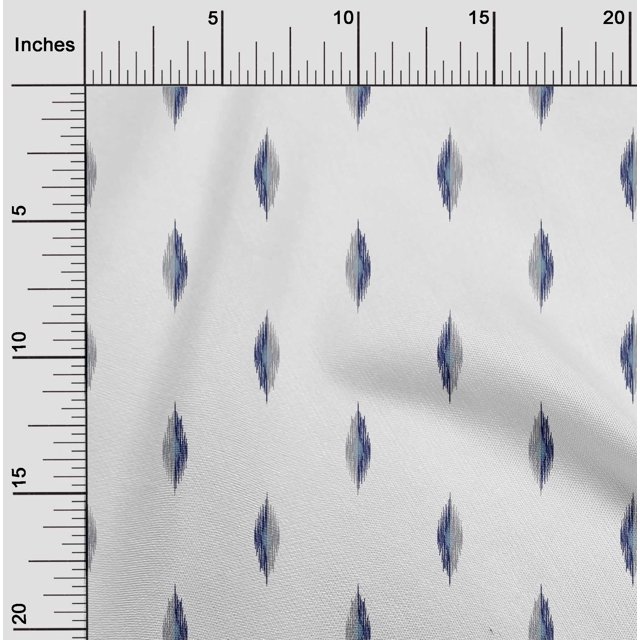 oneOone Cotton Poplin Fabric Abstract Ikat Decor Fabric Printed BTY 56 Inch Wide