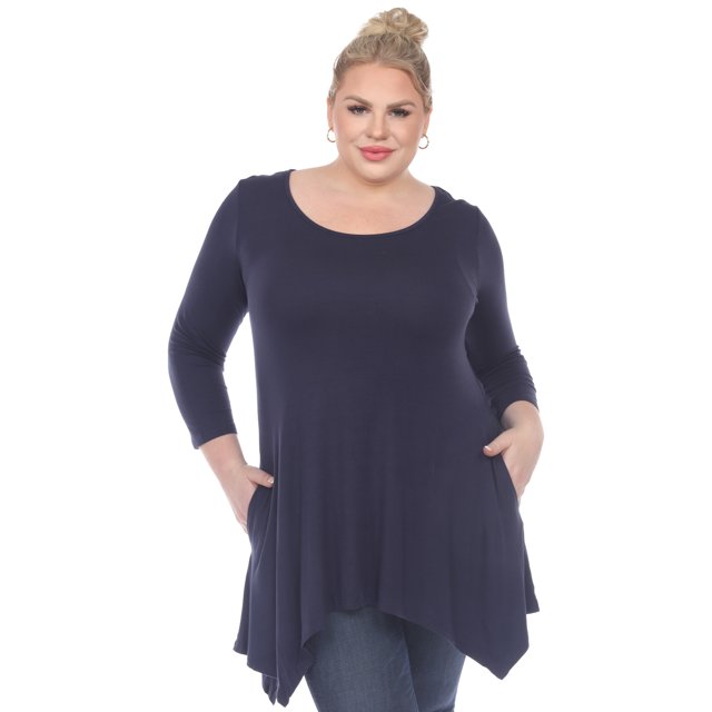 White Mark Tunique Makayla pour Femmes à Manches 3/4
