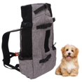 thumbnail image 1 of Dog Carrier Backpack, Shock Proof Built in Safety Buckle Breathable Mesh Pet Backpack Light Weight Portable with Reflective Strip for Travel for Walking XS,S,M,L, 1 of 7