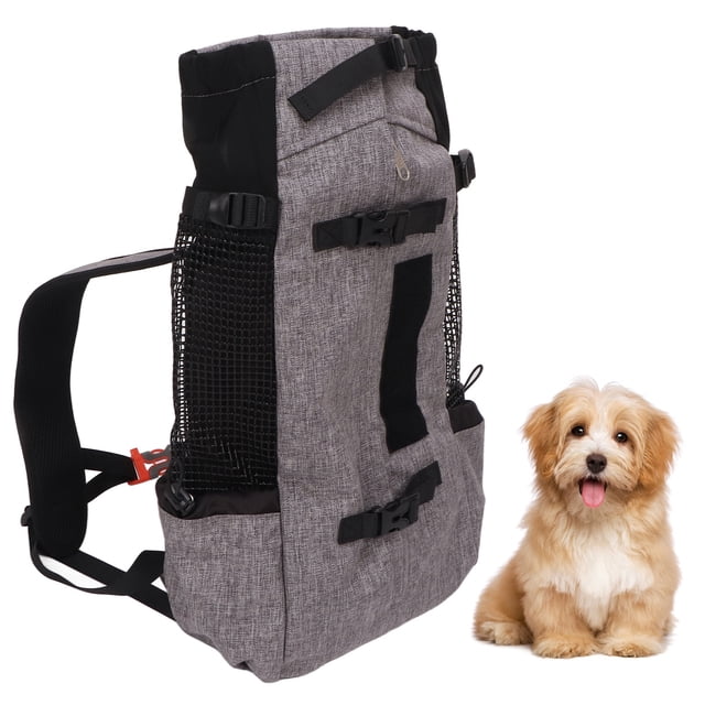 Dog Carrier Backpack, Shock Proof Built in Safety Buckle Breathable Mesh Pet Backpack Light Weight Portable with Reflective Strip for Travel for Walking XS,S,M,L