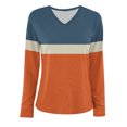 thumbnail image 3 of Pisexur Sweats à Capuche Femme Mode Color Block Patchwork V Col Sweat-Shirts Décontractés à Manches Longues pour Femmes Sweat-Shirt Oversize Léger et Fluide pour Femmes Pulls, 3 of 3