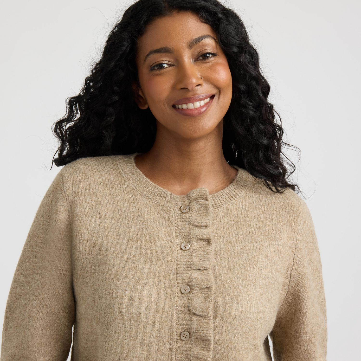 Cardigan orné de volants à l’avant et l’ourlet Mexx pour femmes