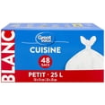 thumbnail image 3 of Great Value Petits Sacs à Ordures de Cuisine, 25L, 48 Sacs, 3 of 4
