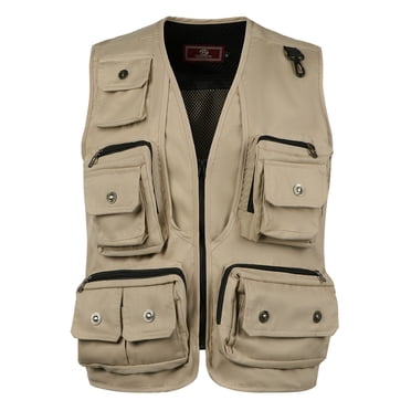 XZNGL Gilet Sans Manches pour Homme Gilet de Pêche Chasse Randonnée Gilet Veste
