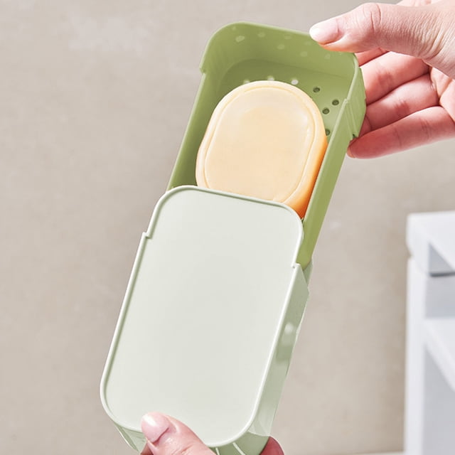 KTTECTOA Portable Travel Soap Box Double Drainage Sealed Soap Box Soap Carrying Case Bathroom Storage Shelf Open Mouth Large Volume Soap Container Clearance Fall Decorations Canada Days