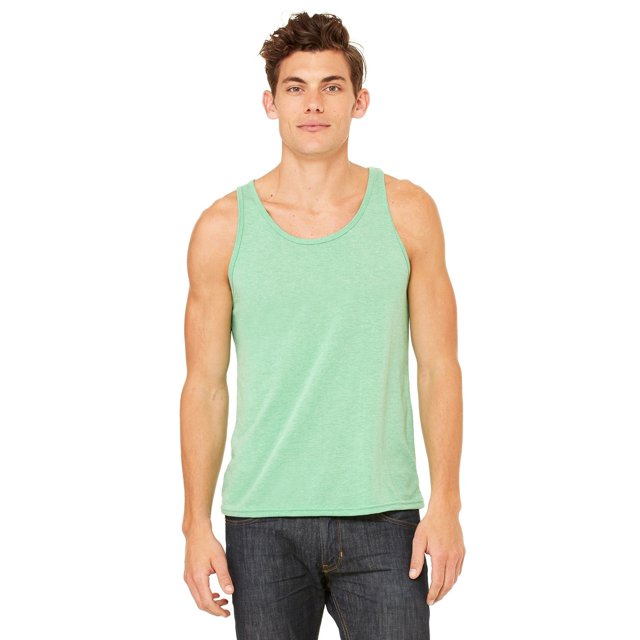 The Bella + Canvas Unisex Jersey Tank Top - GREEN TRIBLEND - 2XL