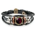 thumbnail image 2 of TopLLC Bracelets 12 Constellation Bracelet Leather Rope Bracelet Ladies Men Hand Woven Rope Bracelet Punk Chain Cuffs a Bracelet, 2 of 2