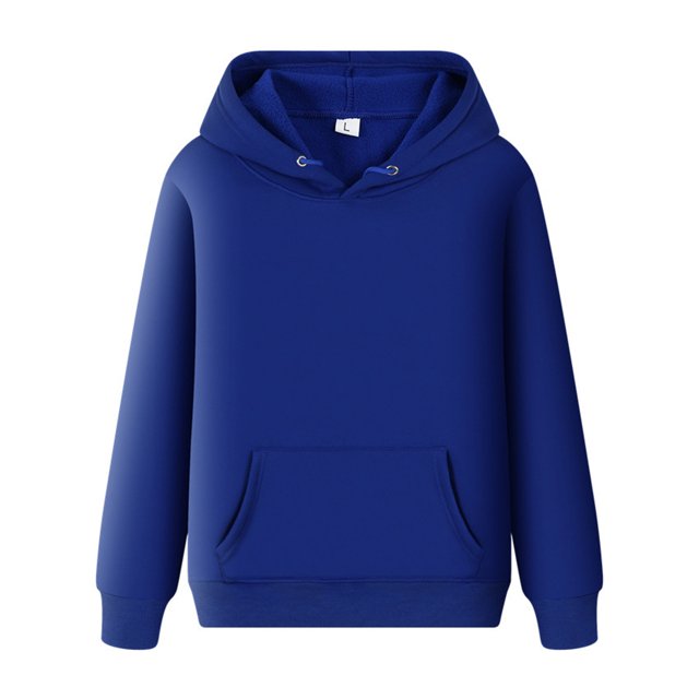 Chandail à Capuchon Homme Automne Sweat à Capuche Solide avec Poche Manches Longues Bleu TTG