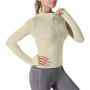 Plebaso Chandails de Soleil à Fermeture Éclair Intégrale UPF 50+ pour Femmes, Manches Longues, Veste Légère de Protection Solaire pour l'Entraînement