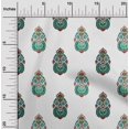 thumbnail image 1 of oneOone Silk Tabby White Fabric Floral & Paisley Block Craft Projects Decor Fabric Printed By The Yard 42 Inch Wide, 1 of 4