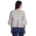 thumbnail image 2 of Moomaya T-Shirt à Col Rond pour Femmes à Manches Évasées, Haut Court en Coton Imprimé, Haut Décontracté, 2 of 4