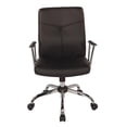 thumbnail image 2 of Faux Leather Chair in Black with Chrome Base, 2 of 6