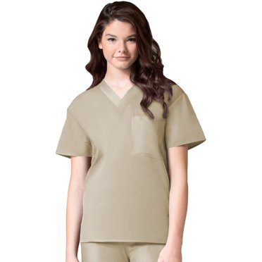 Maevn Unisex Core V-Neck TopKhakhi, X-Small